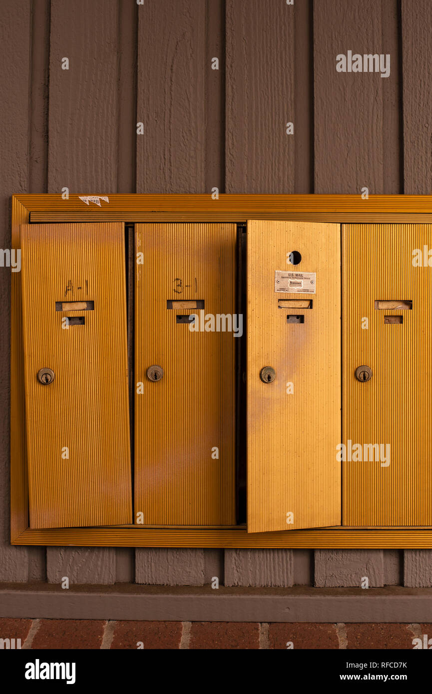 Mailboxes broken into Stock Photo Alamy