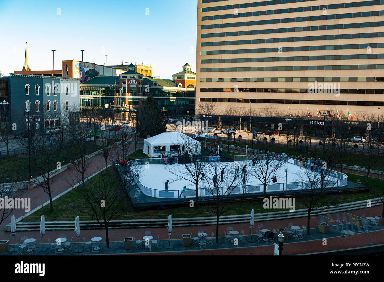 Ice Rink in downtown Lexington Kentucky Stock Photo - Alamy