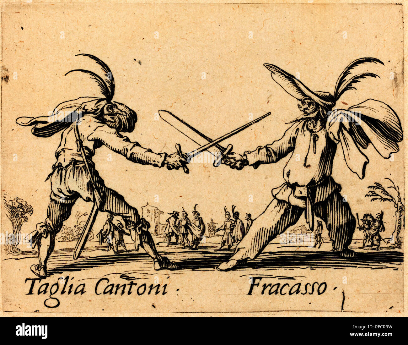 Drawings and Prints, Print, Taglia Cantoni - Fracasso, from the Balli di  Sfessania, Artist, Jacques Callot, French, Nancy 1592 Stock Photo - Alamy