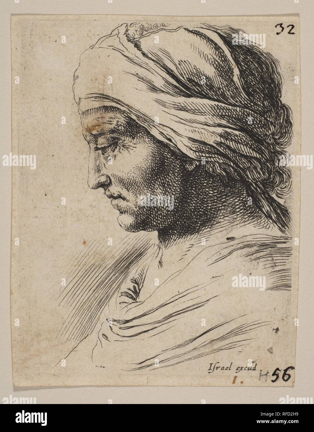 Plate 16 Head Of An Old Man In Profile With A Cloth Tied