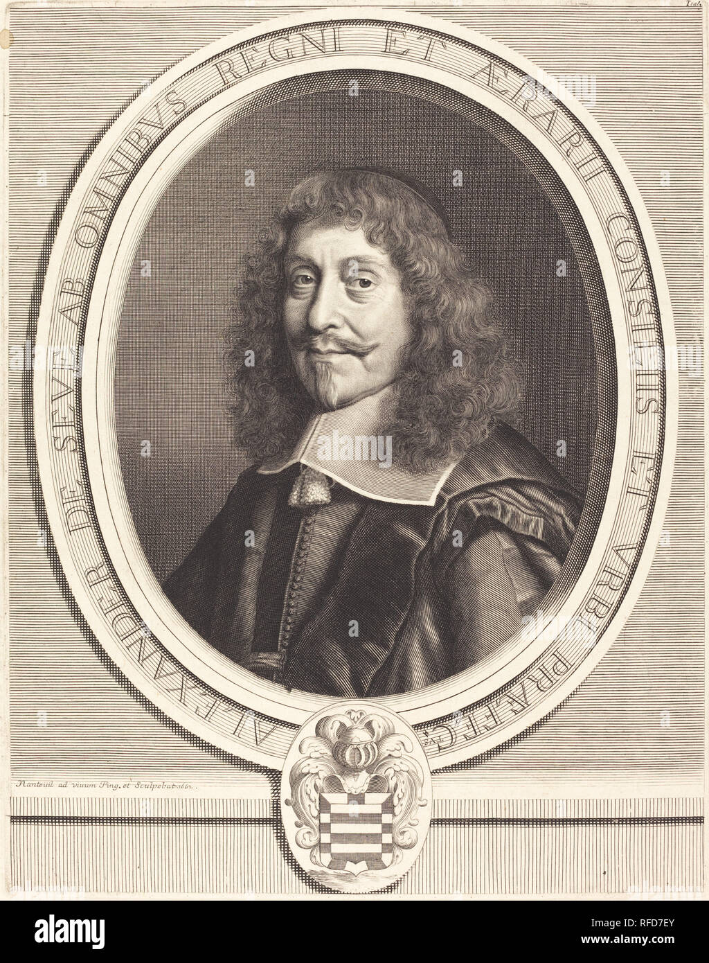Alexander de Seve. Dated: 1662. Medium: engraving. Museum: National Gallery of Art, Washington DC. Author: Robert Nanteuil. Stock Photo