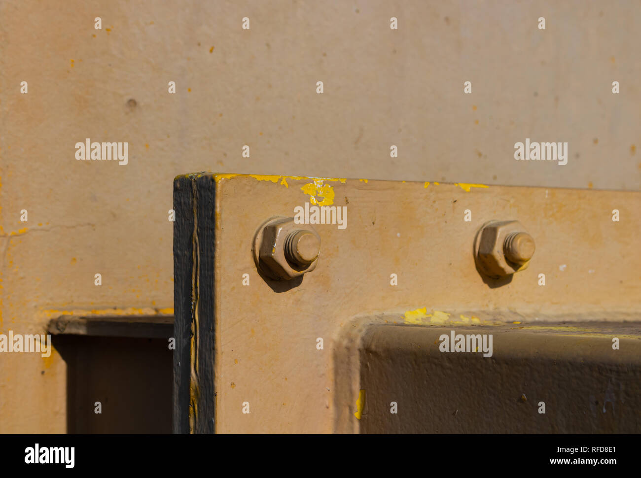 Large steel nut Stock Photo
