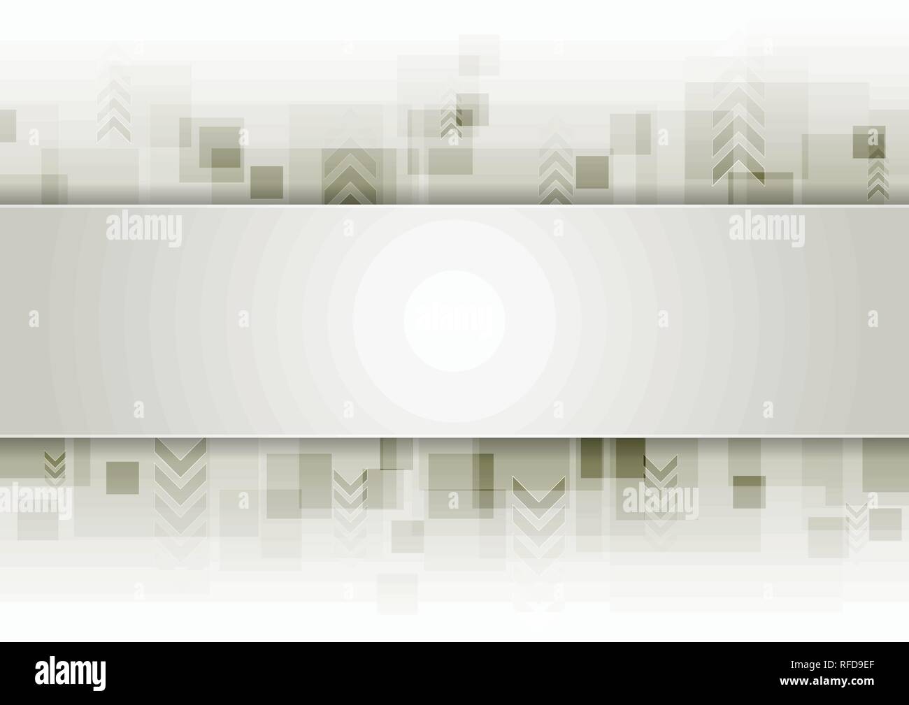 Abstract grey tech vector background with squares and arrows Stock Vector