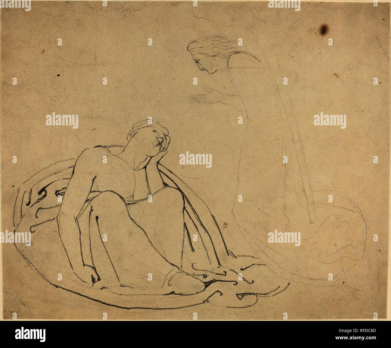 Study for a Monument. Dimensions overall 18.5 x 22.4 cm (7 5/16 x 8