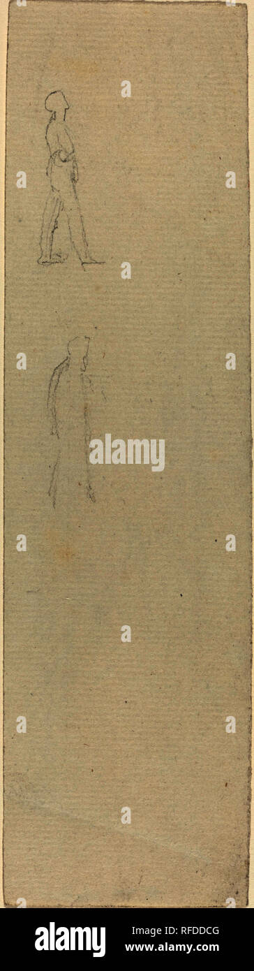 Sheet of Studies [recto and verso]. Dimensions: overall: 19 x 5.7 cm (7 ...
