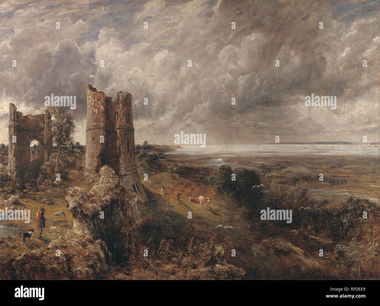 Hadleigh Castle, The Mouth of the Thames--Morning after a Stormy Night. Date/Period: 1829. Painting. Oil on canvas. Height: 1,219 mm (47.99 in); Width: 1,645 mm (64.76 in). Author: John Constable. Stock Photo