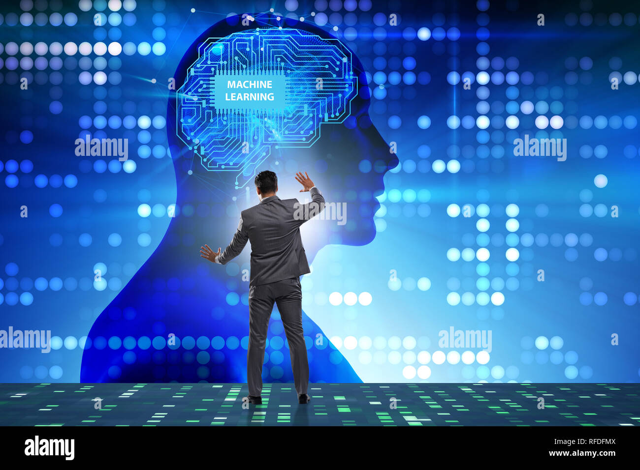 Machine learning concept as modern technology Stock Photo - Alamy