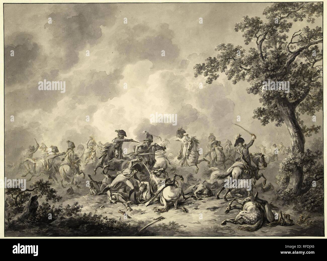 Rider Fight Draughtsman Dirk Langendijk Dating 1797 Measurements H 407 Mm W 555 Mm Museum Rijksmuseum Amsterdam Stock Photo Alamy