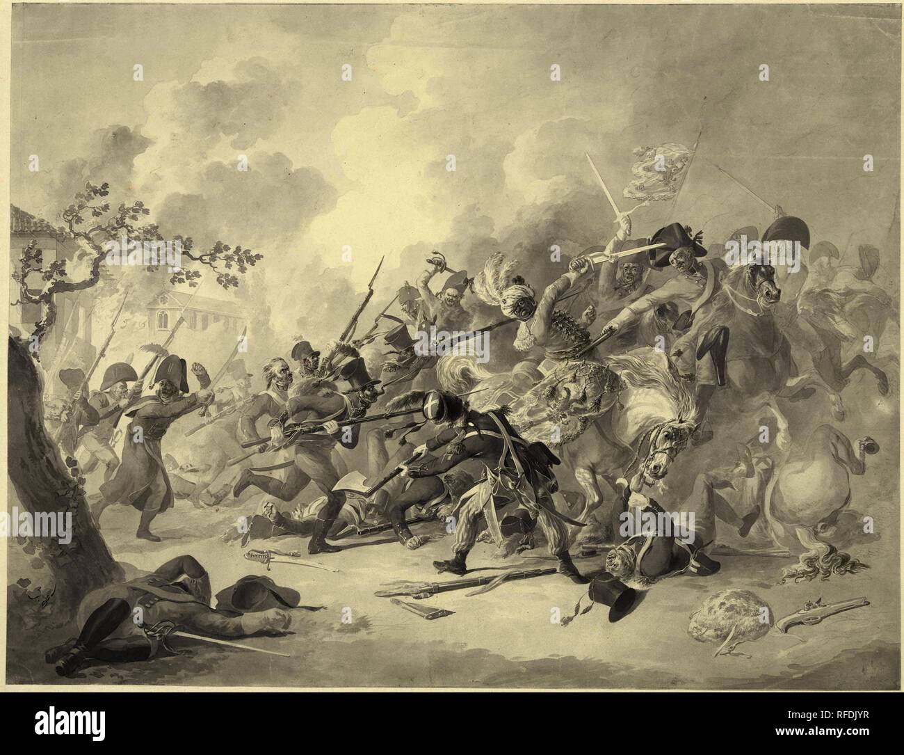 Fight At A Village Draughtsman Dirk Langendijk Dating 1805 Measurements H 556 Mm W 724 Mm Museum Rijksmuseum Amsterdam Stock Photo Alamy