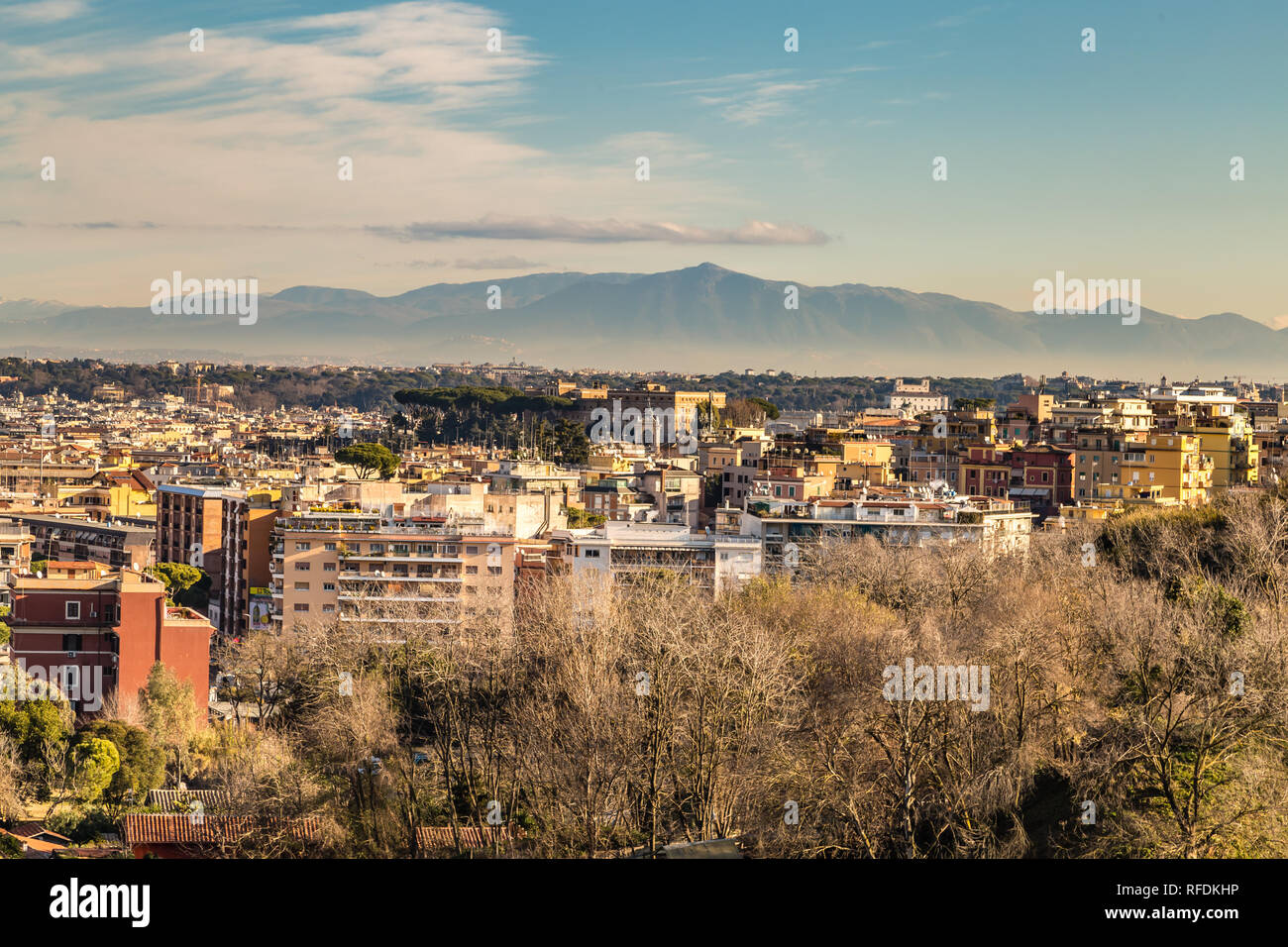 astounding view of cityscape of Rome Stock Photo