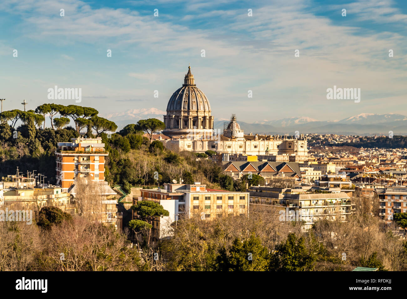 astounding view of cityscape of Rome Stock Photo