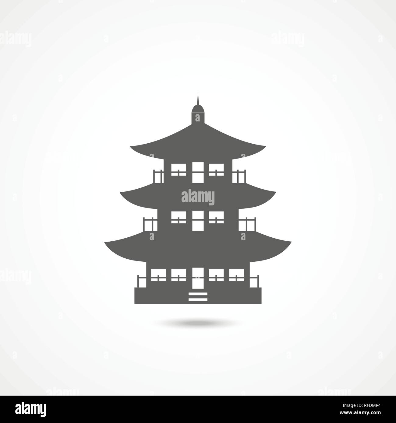 Chinese home icon Stock Vector