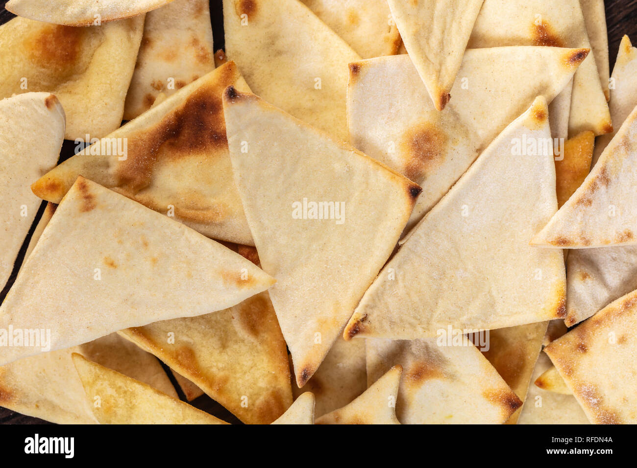 food background of mexican corn chips closeup Stock Photo - Alamy