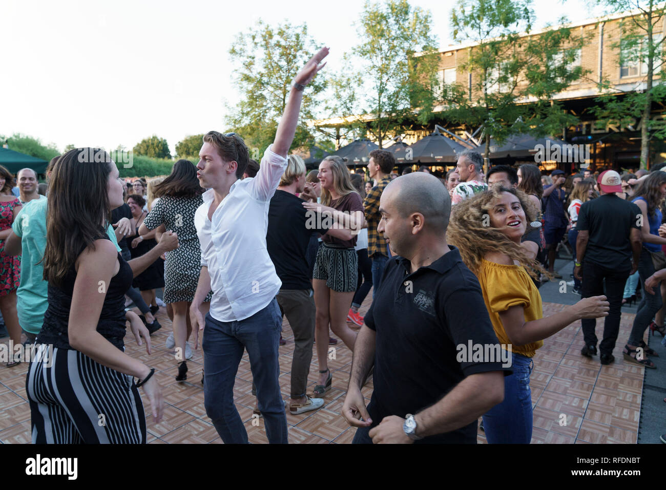 Westergasterrain salsa night, Amsterdam, Netherlands Stock Photo Alamy