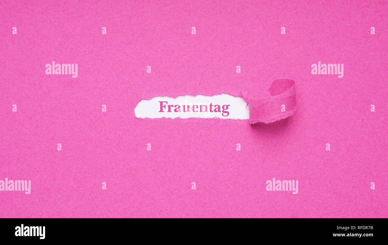 Frauentag is German for Women's Day Stock Photo