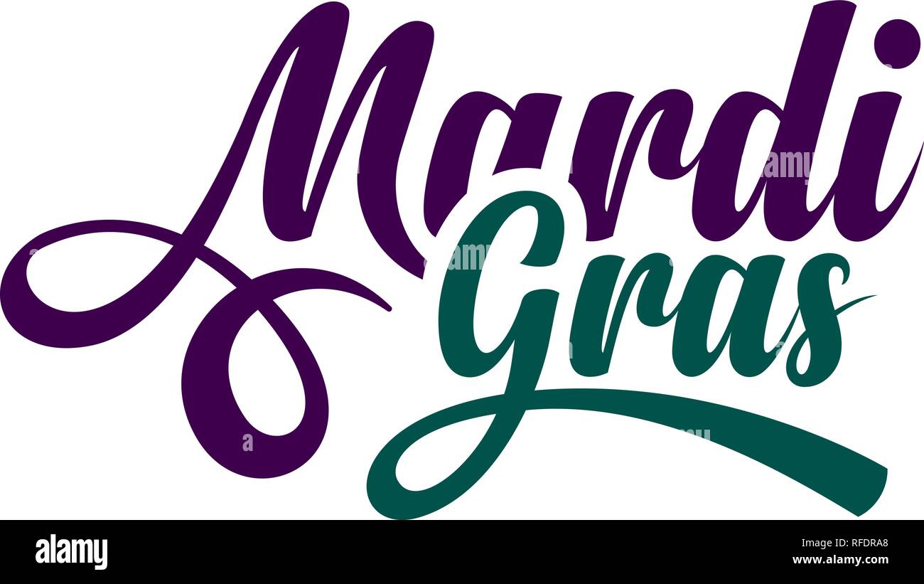 Mardi Gras text Stock Vector