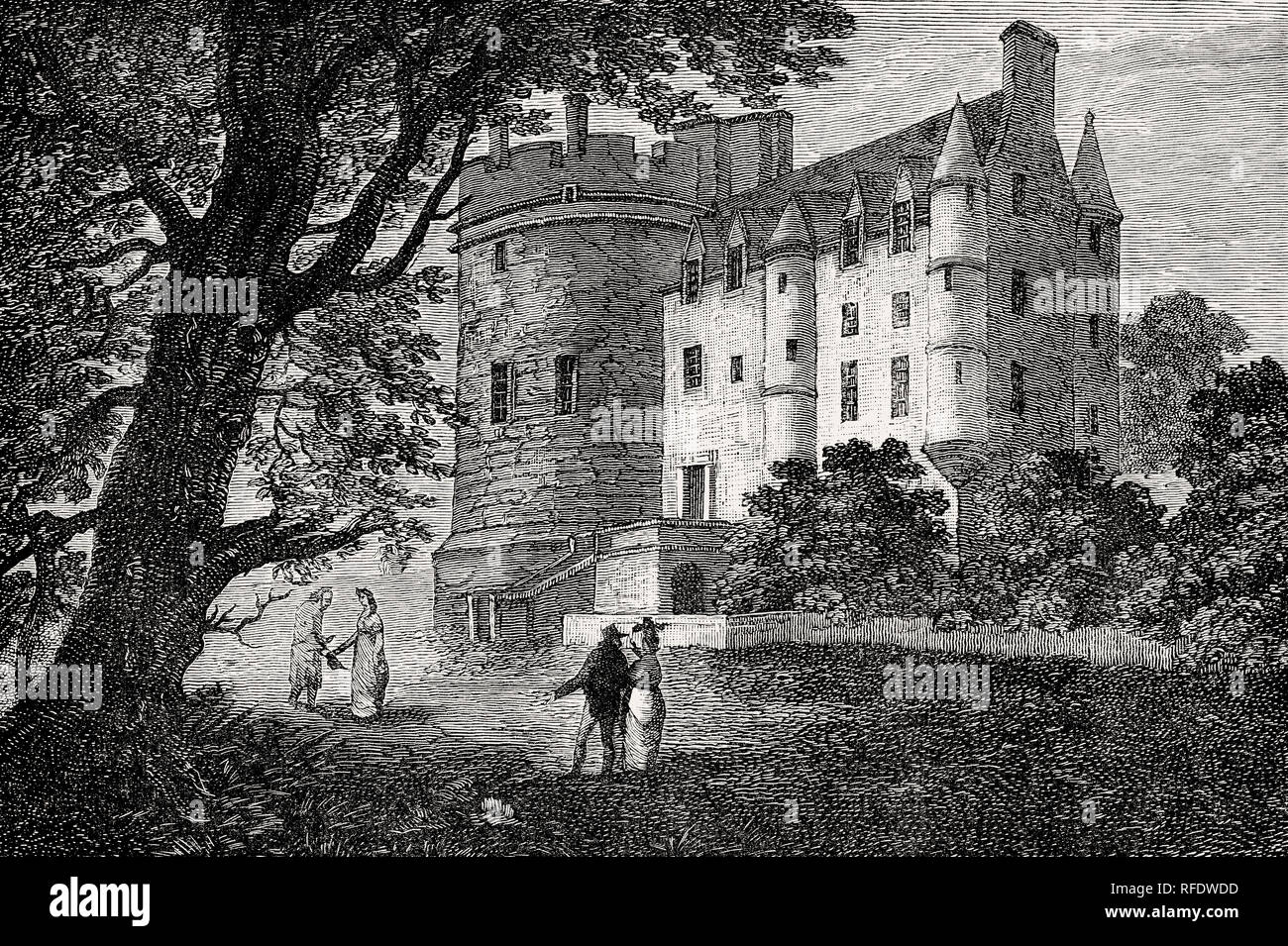 Craigcrook Castle, Edinburgh, Scotland, 1770 Stock Photo