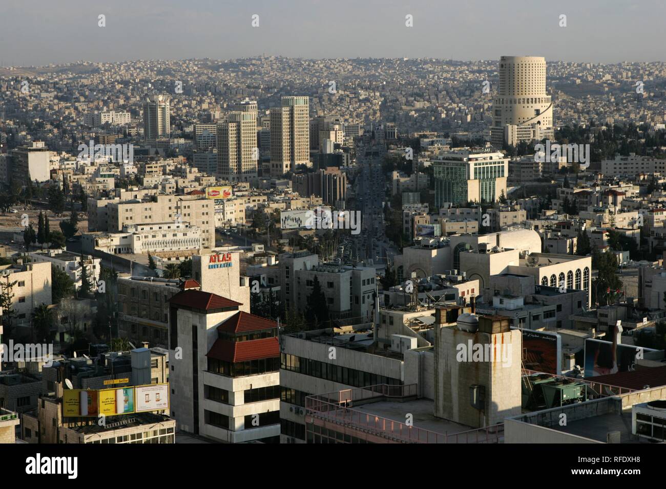 Jor Jordan Amman City Center Business District Zahran District Al Hussein Bin Ali Street Jebel Amman Stock Photo Alamy
