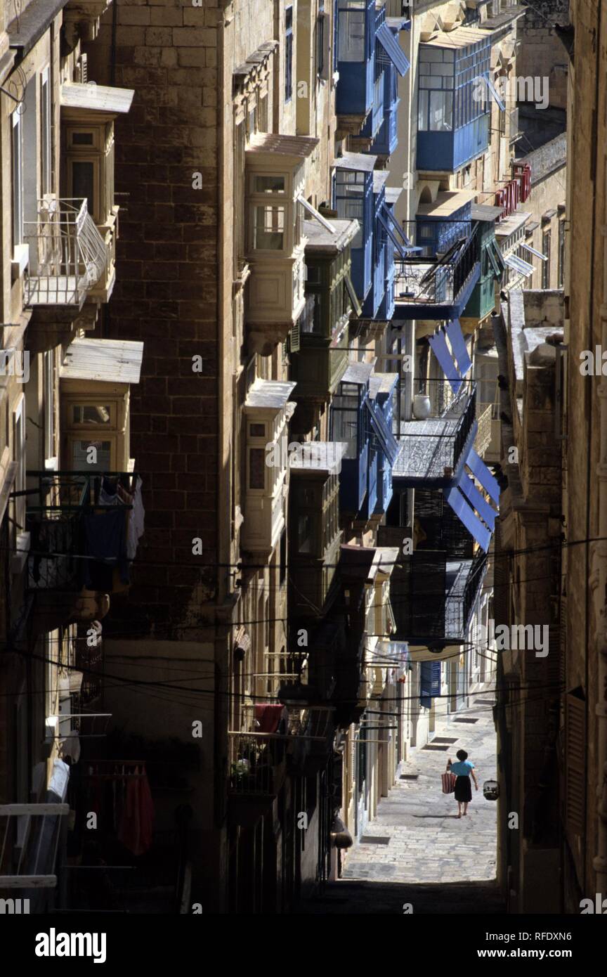 St. Ursula Street, Valletta, Malta Stock Photo