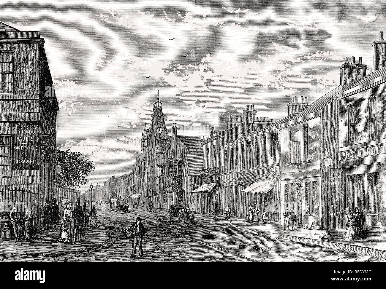 High Street, Portobello, Edinburgh, Scotland, 19th century Stock Photo
