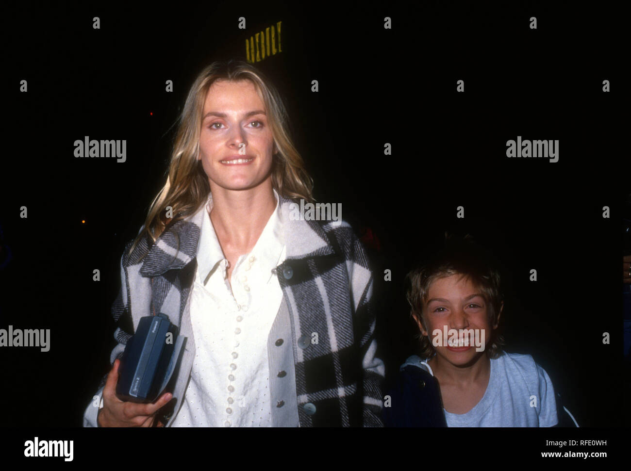 WEST HOLLYWOOD, CA NOVEMBER 6 Actress Nastassja Kinski and son Aljosha Nakzynski Moussa
