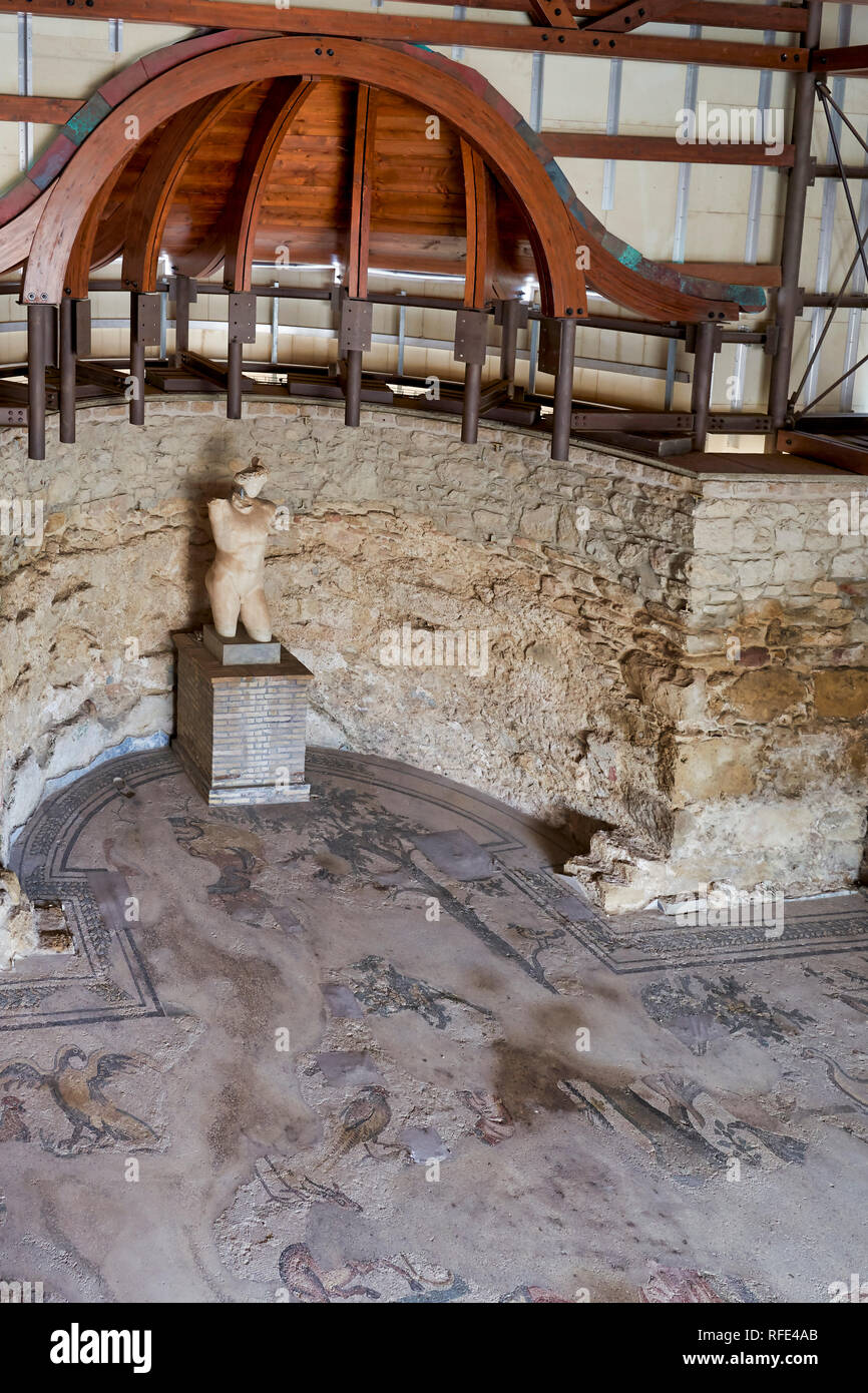 Mosaics at Villa Romana del Casale (Roman Villa) in Piazza Armerina Sicily Italy Stock Photo