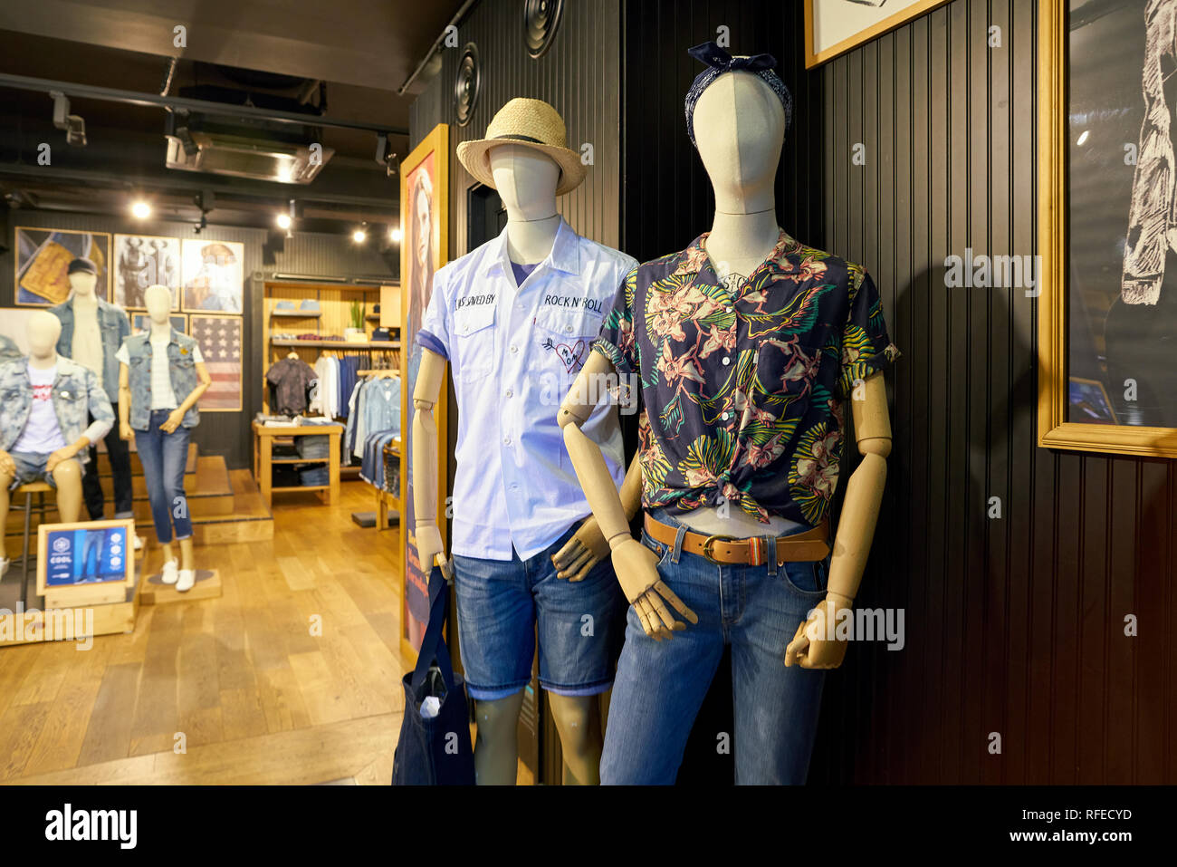SEOUL, SOUTH KOREA - CIRCA MAY, 2017: mannequins at a Levi's store in Seoul.  Levi Strauss & Co. is a privately owned American clothing company known w  Stock Photo - Alamy