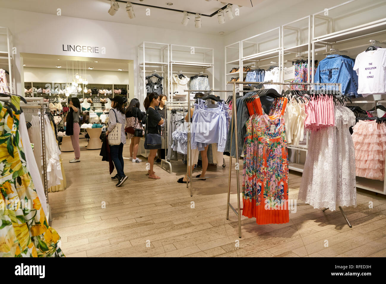 SEOUL, SOUTH KOREA - CIRCA MAY, 2017: inside H and M store in Seoul. H & M  Hennes & Mauritz AB is a Swedish multinational clothing-retail company  Stock Photo - Alamy