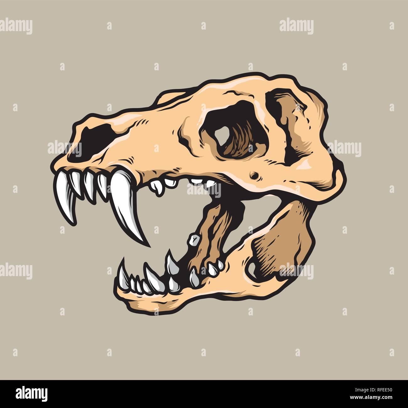 T Rex Skull Illustration Vector Stock Vector Image & Art - Alamy