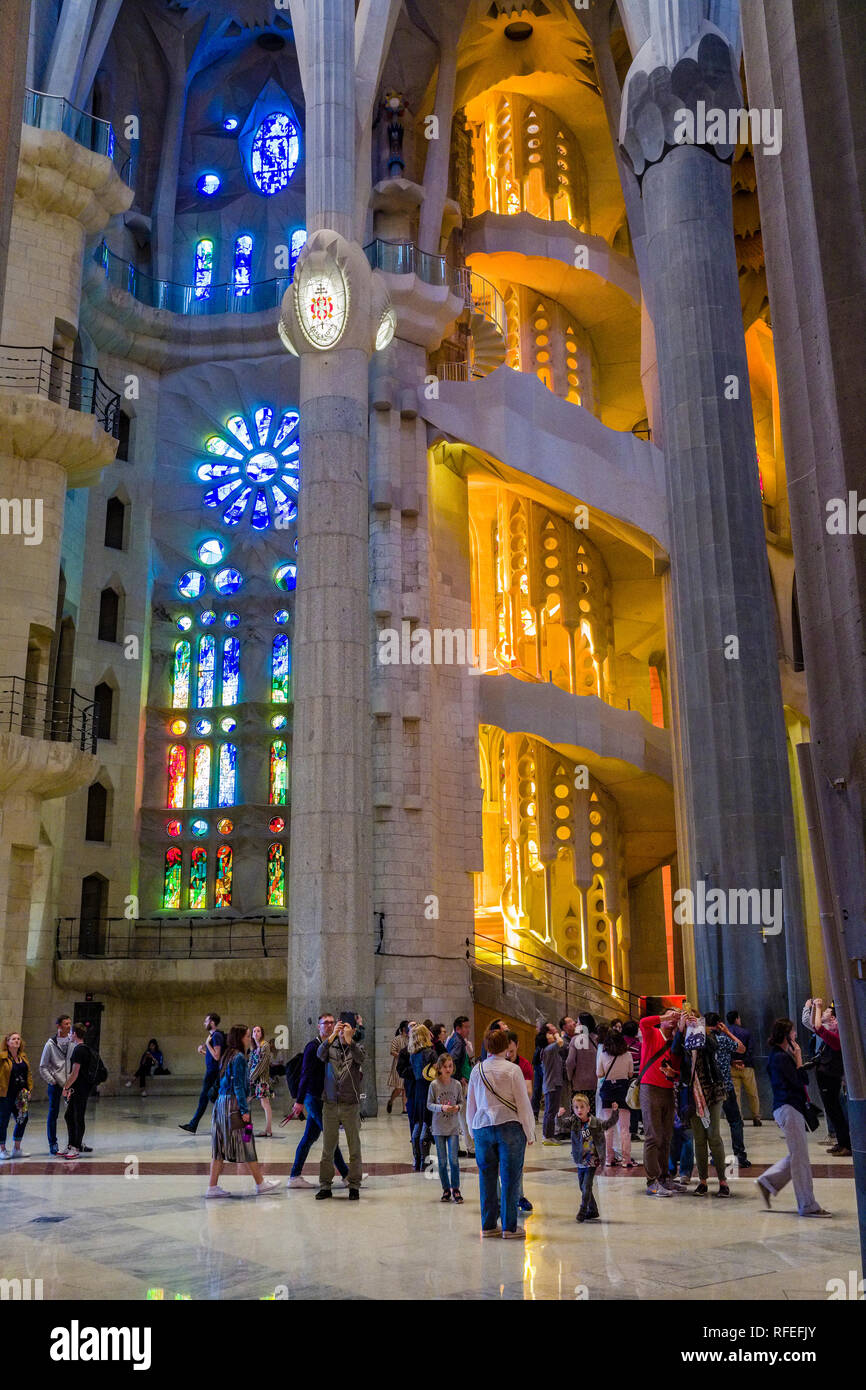 Sagrada familia interior hi-res stock photography and images - Alamy