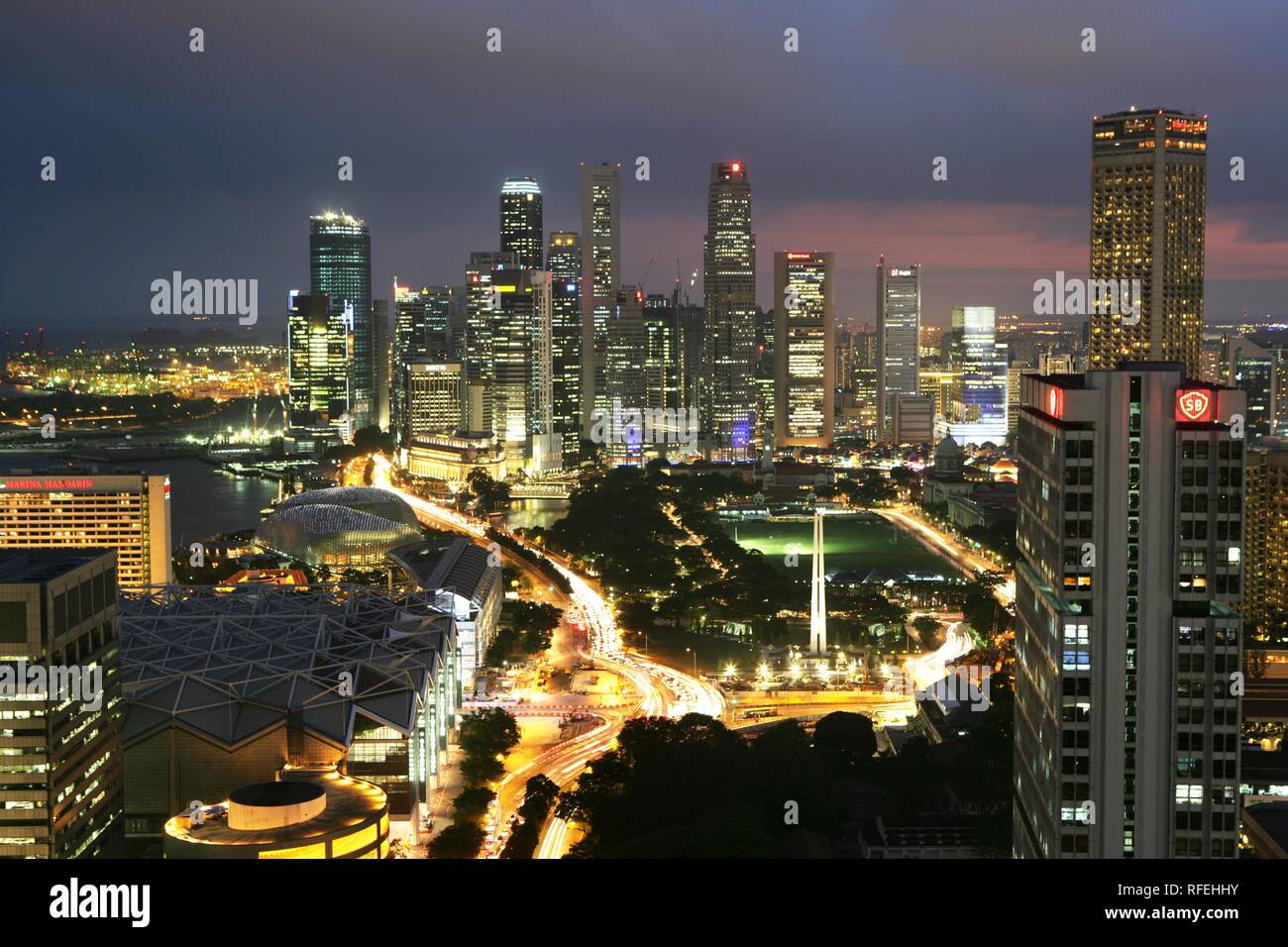 SGP, Singapore: City Skyline. | Stock Photo