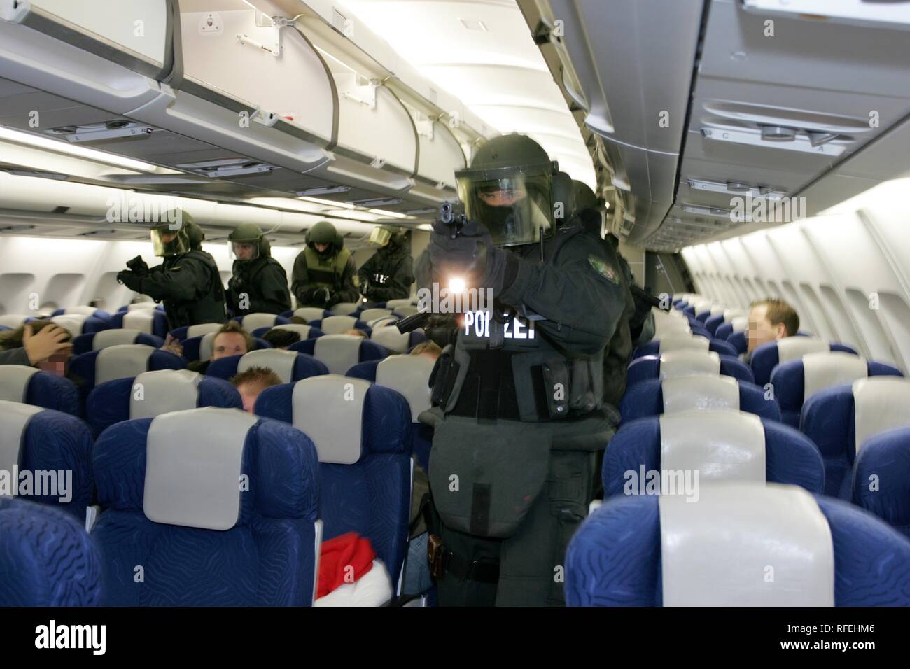 Exercise of a Police SWAT Team, Germany Stock Photo