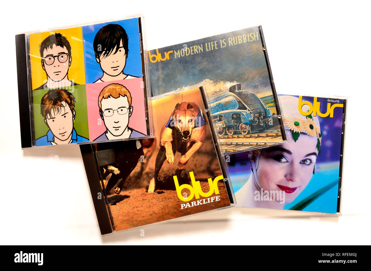 Blur albums on CD Stock Photo