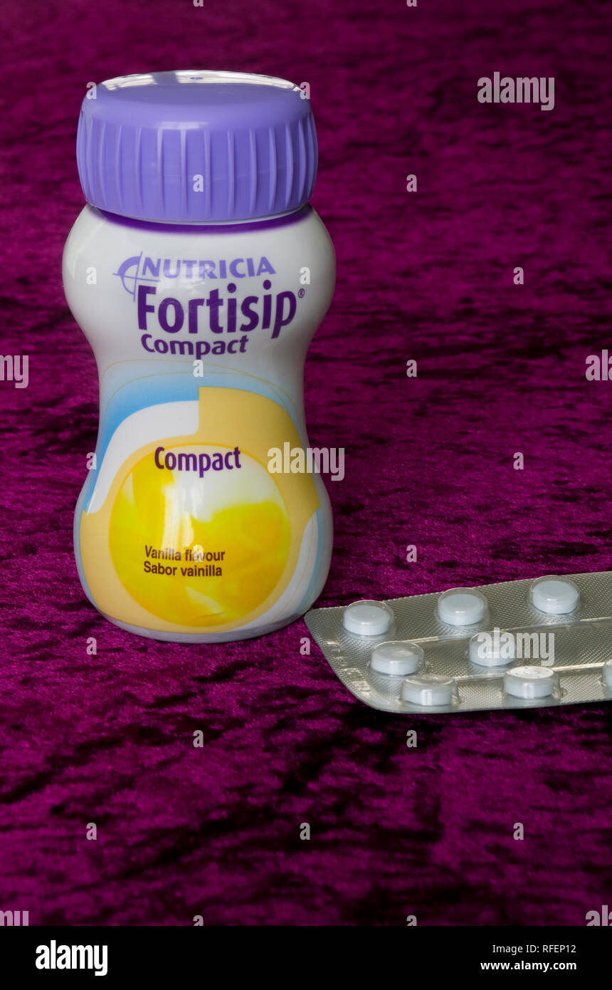 Nutricia Fortisip Compact Nutritional Supplement Energy Drink in Vanilla Flavour With Blister