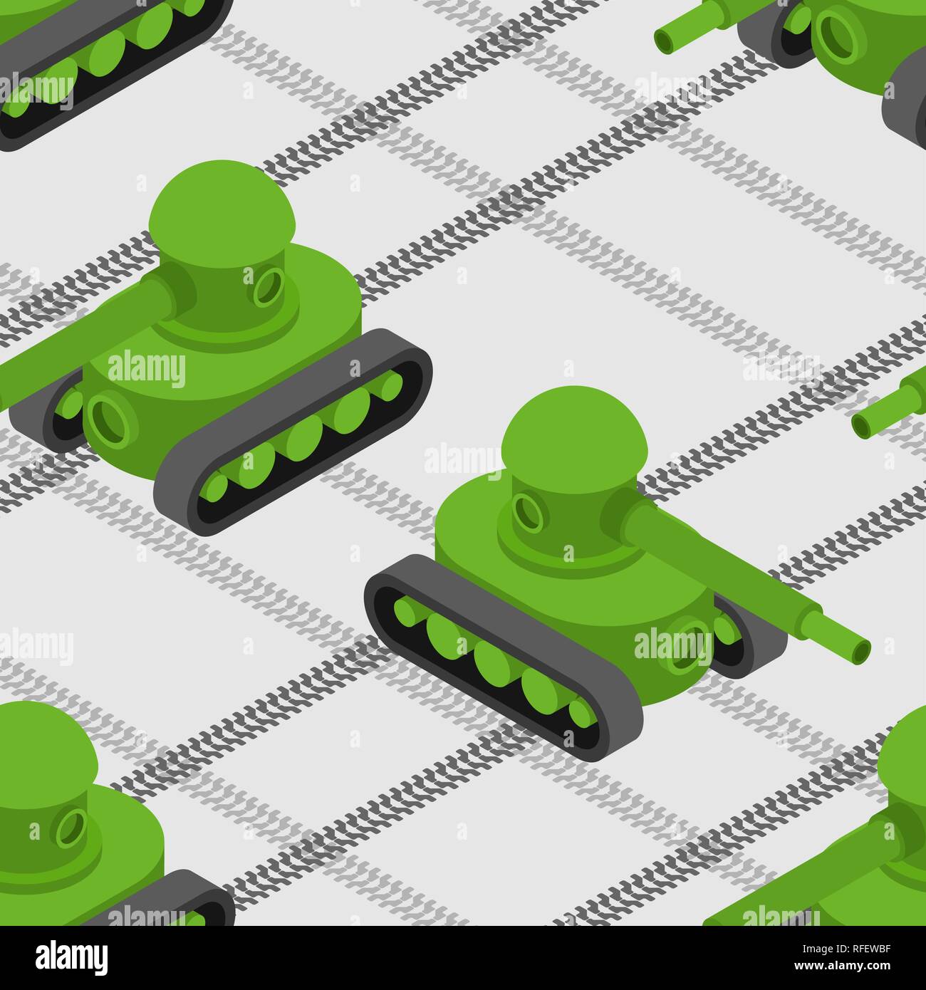 Tank isometric style pattern. War machine background Stock Vector Image ...