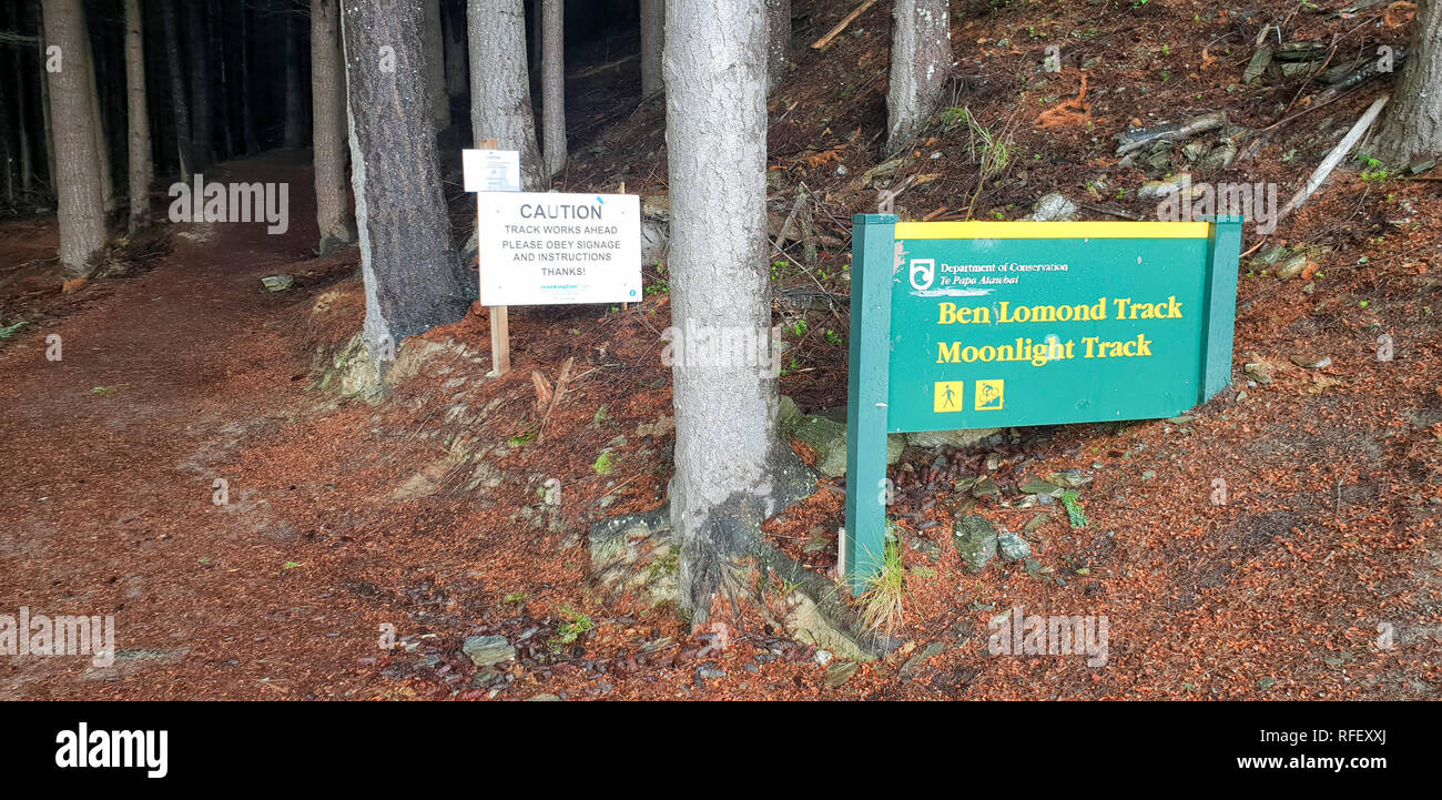 Nz Track Sign December 12th, 2018: Ben Lomond Track Sign, Queenstown, New Zealand ...