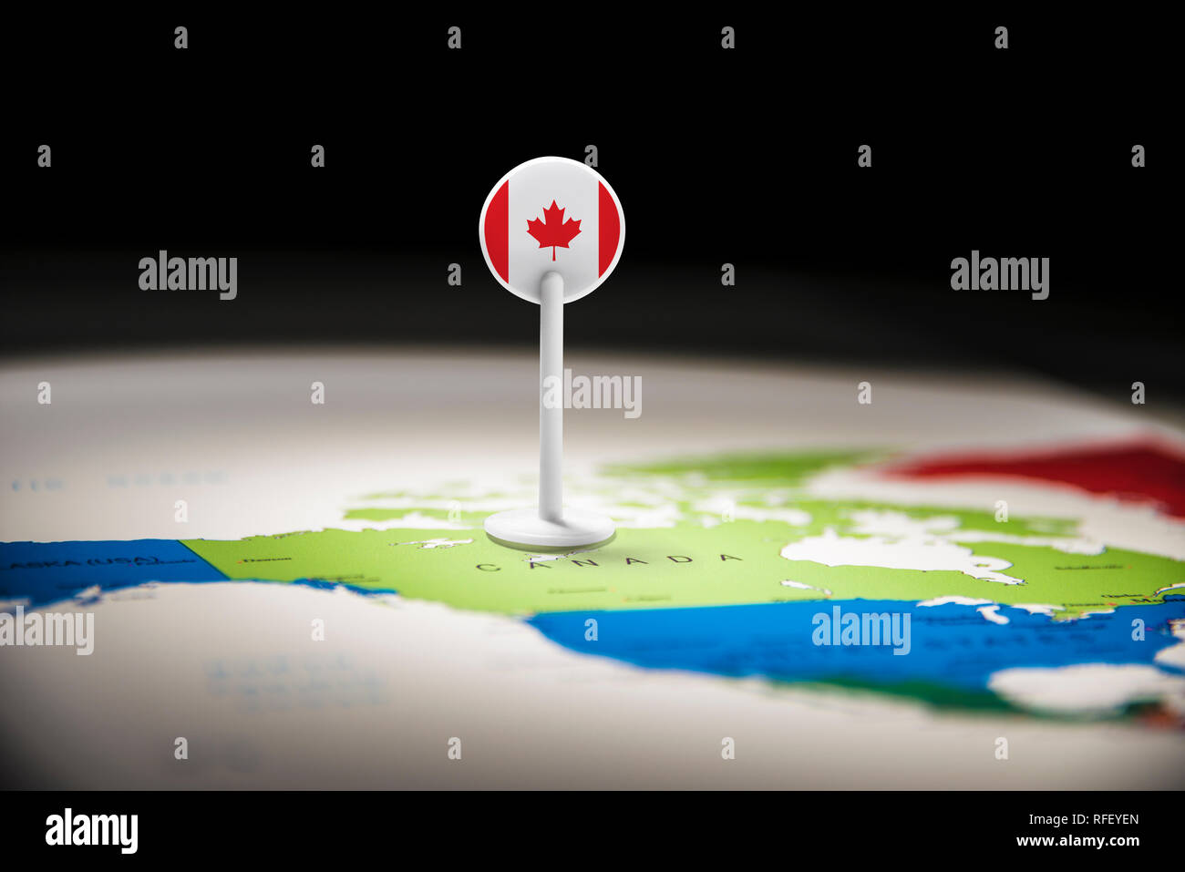 Canada flag map hi-res stock photography and images - Alamy