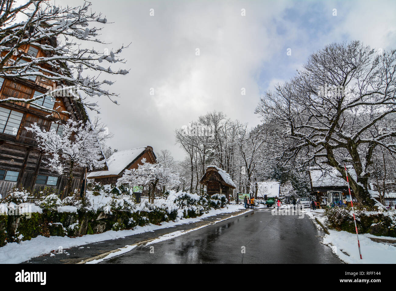 Gifu, Japan Dec 29, 2015. Historic Village of Shirakawago at winter