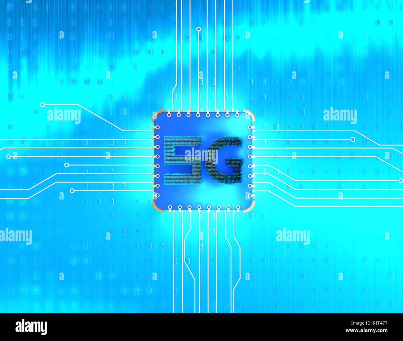 5G network technology, modern network communication,Circuit board Stock