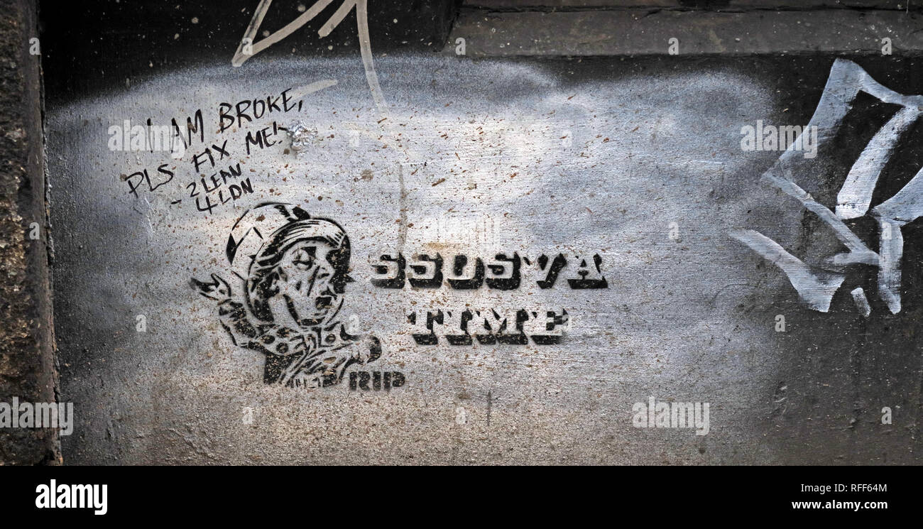 SSOSVA TIME RIP the mad hatter, Northern Quarter, Manchester, England