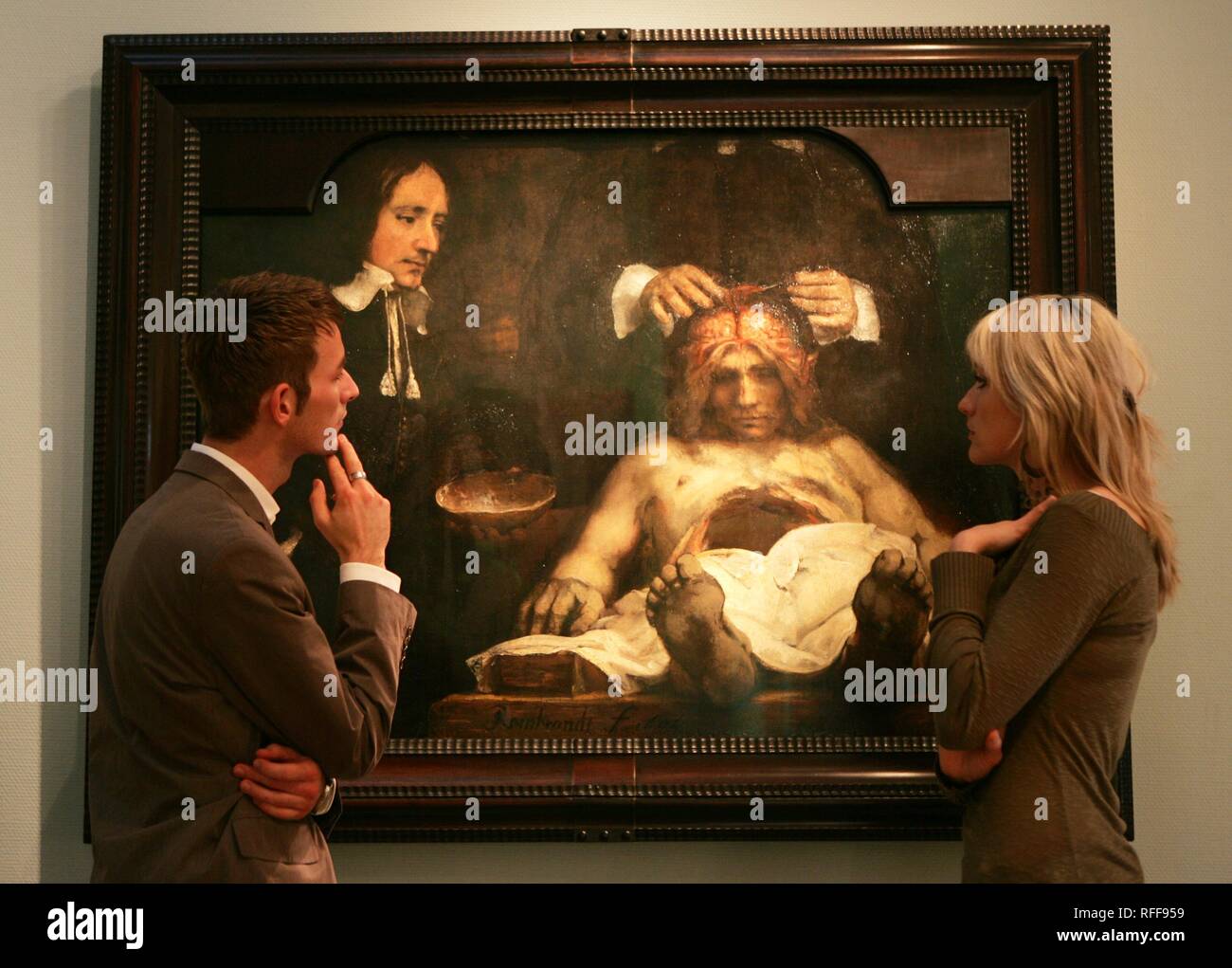 Visitor looks exhibit from museum hires stock photography and images