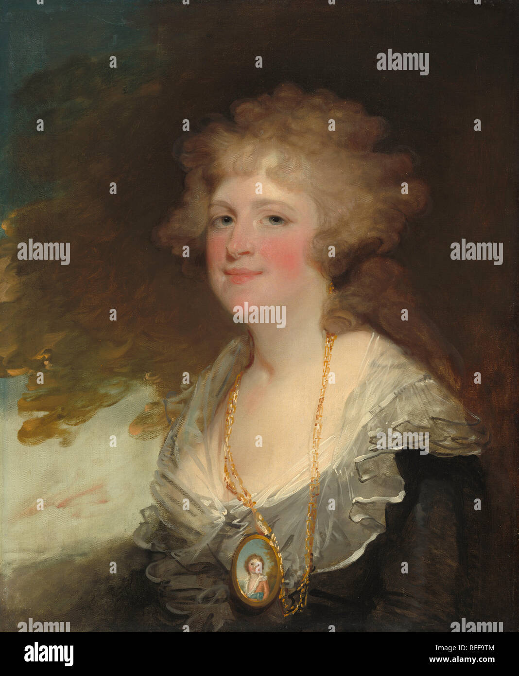 Sarah Shippen Lea (Mrs. Thomas Lea). Dated: c. 1798. Dimensions: overall: 73.98 × 60.8 cm (29 1/8 × 23 15/16 in.)  framed: 91.44 × 77.79 × 7.62 cm (36 × 30 5/8 × 3 in.). Medium: oil on canvas. Museum: National Gallery of Art, Washington DC. Author: GILBERT STUART. Stock Photo