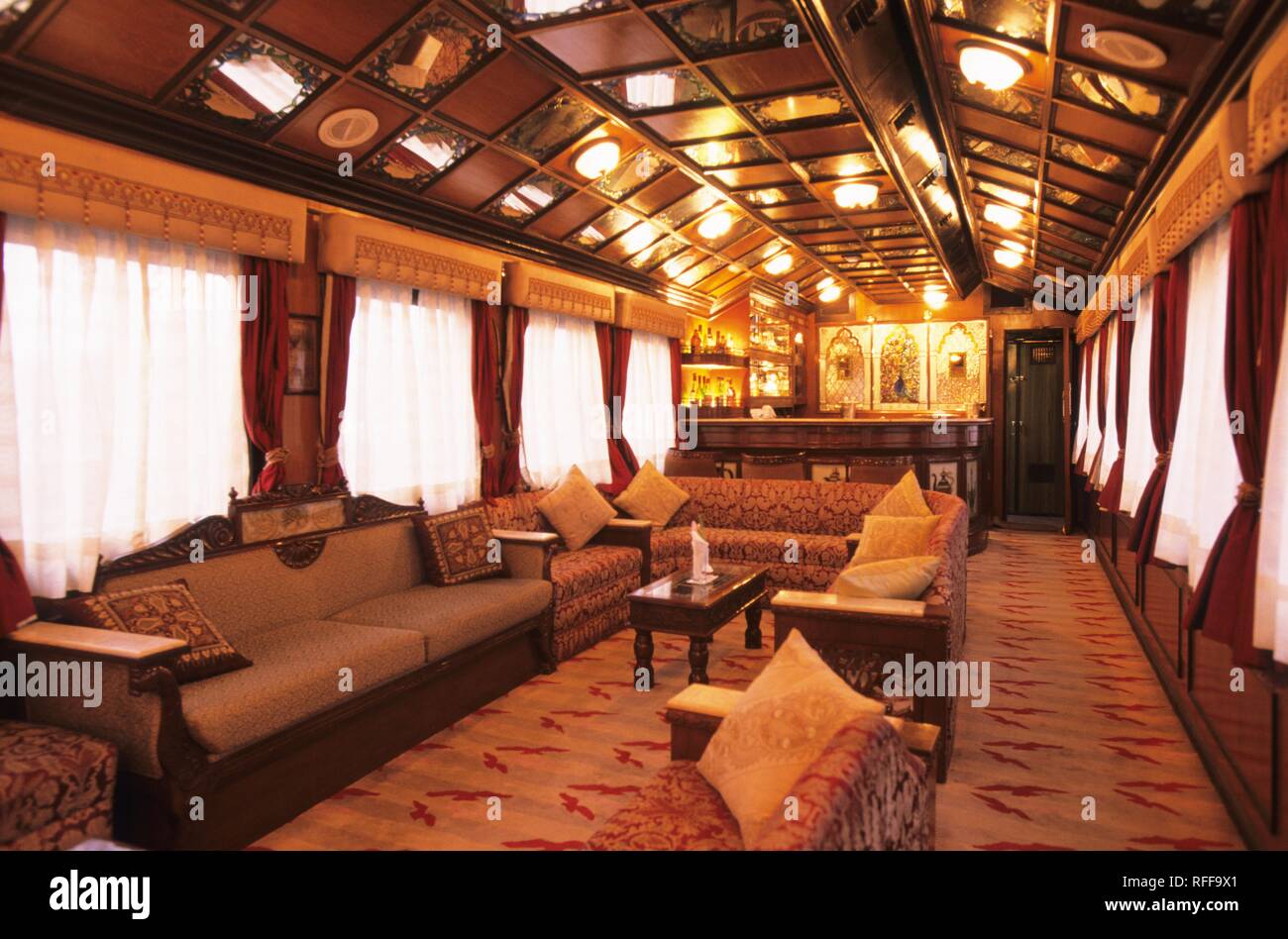 Palace On Wheels Luxury Train Delhi India Stock Photo