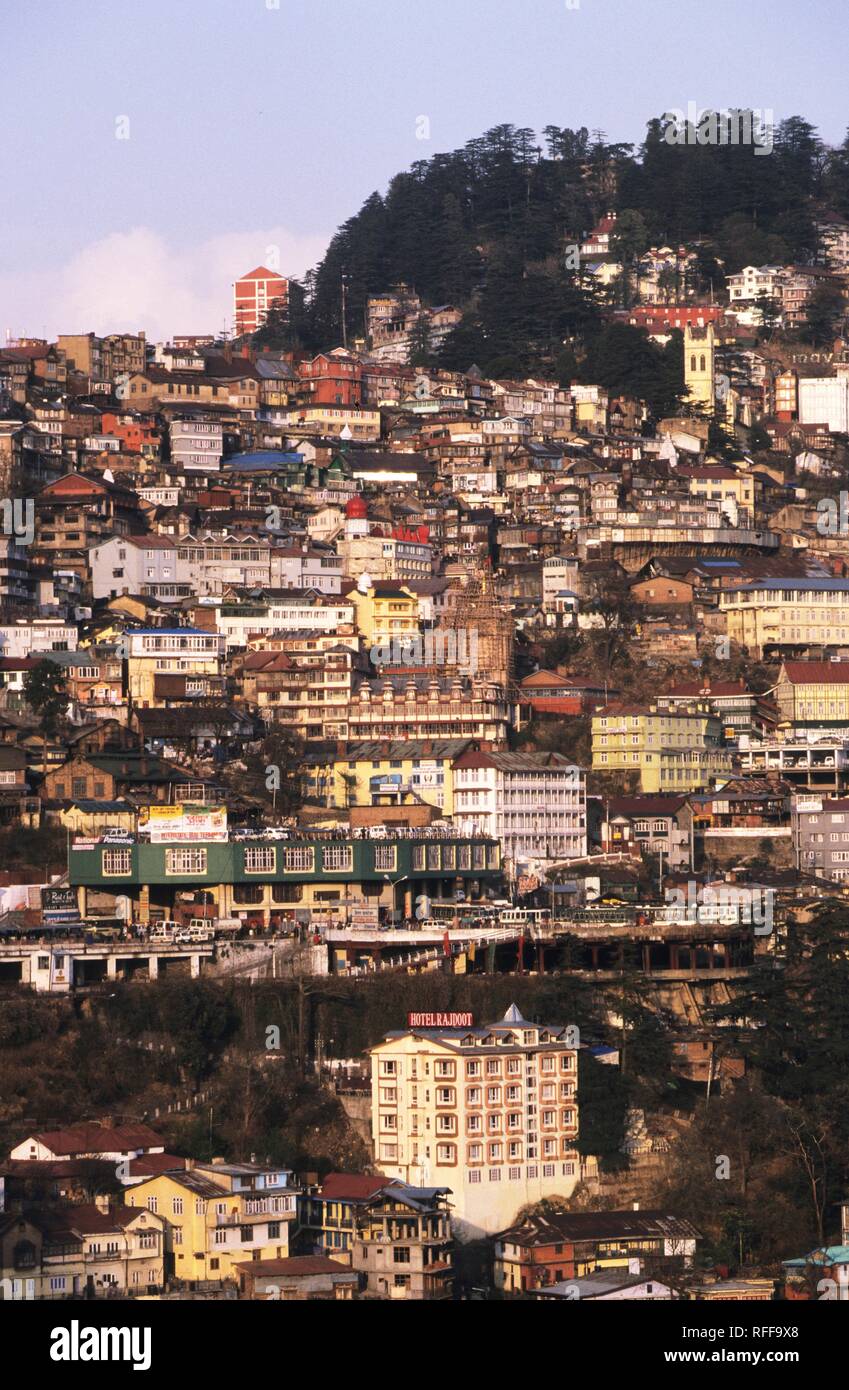 Former British Hill Station, Shimla, Himachal Pradesh, India Stock Photo