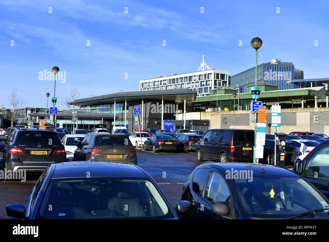Cardiff central car park hi-res stock photography and images - Alamy