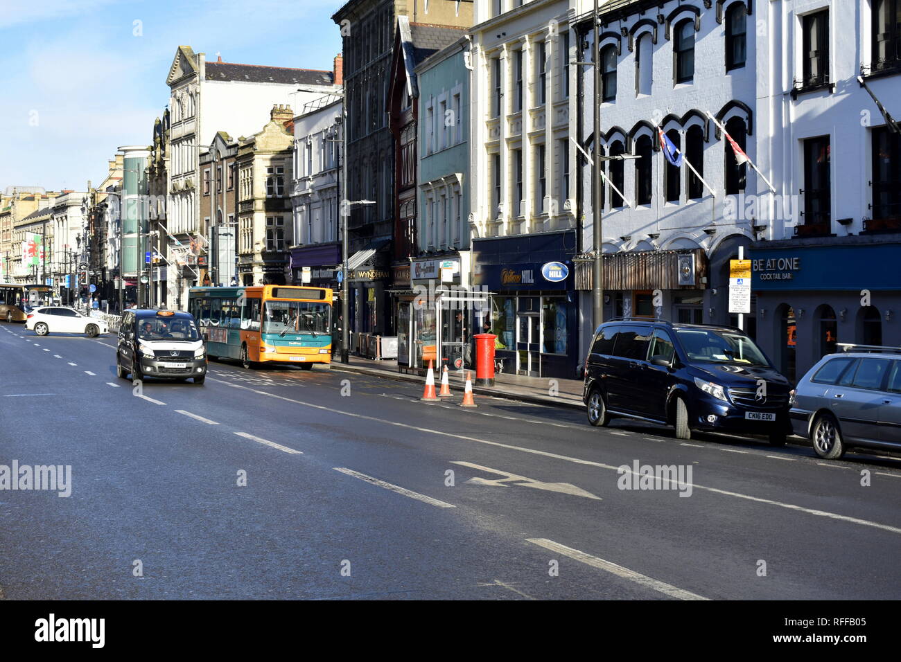 St Mary Street, Cardiff, South Wales Stock Photo Alamy