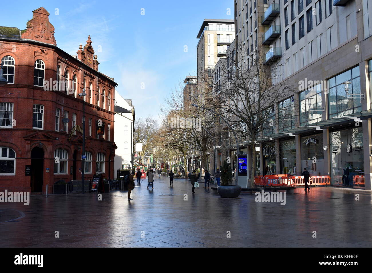 The Hayes pedestrianised shopping thoroughfare, Cardiff, South
