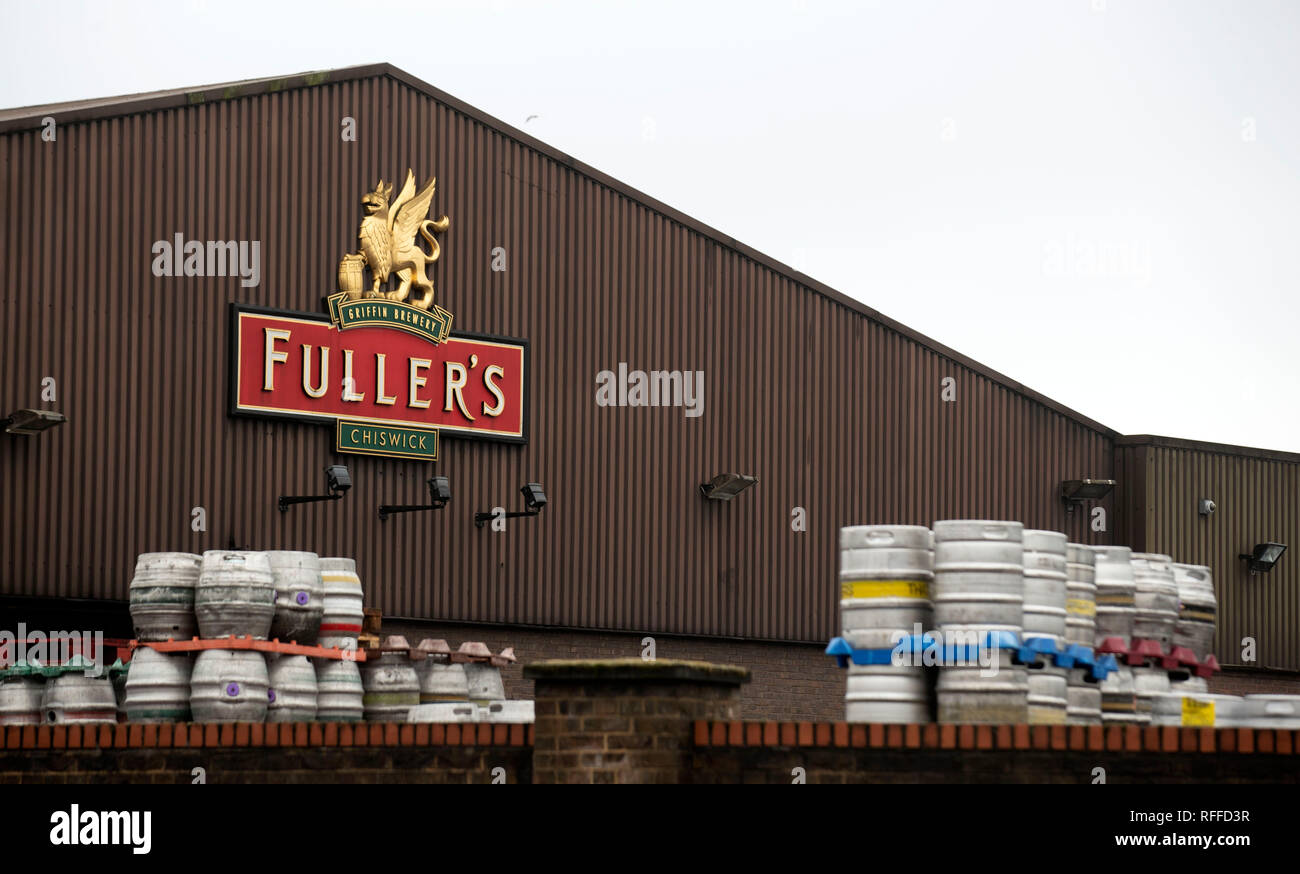 A general view of the Fullers brewery in Chiswick, west London. Fuller