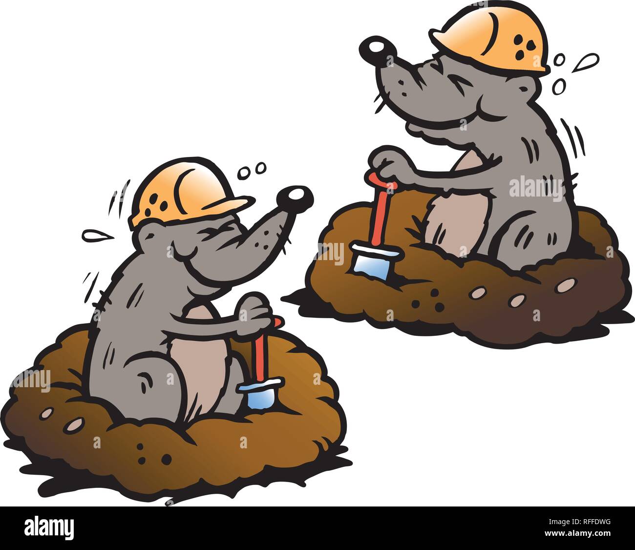 Cartoon Vector illustration of two Mole digging Holes in the Ground Stock Vector Image & Art - Alamy Cartoon Vector illustration of two Mole digging Holes in the Ground Stock Vector Image & Art - Alamy