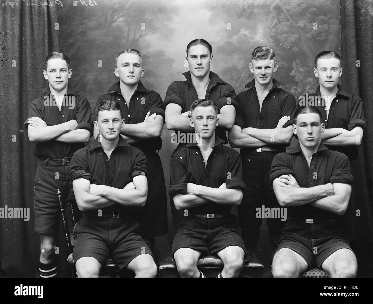 High school prefects new plymouth boys Black and White Stock Photos